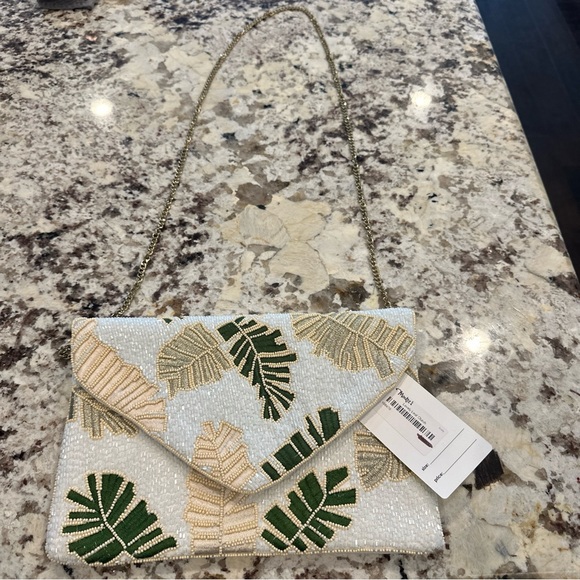 Handbags - Cute clutch or shoulder palm print NWT